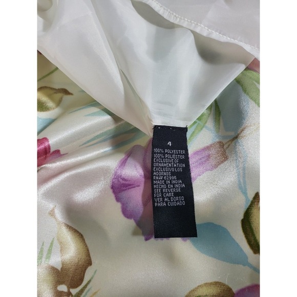 Scarlett Vintage Elegant Midi Floral Print Dress Sleeveless Size 4 - Picture 12 of 16